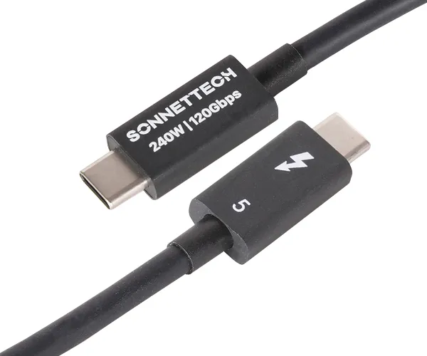 Sonnet TCB-TB5-03M Thunderbolt cable 0.3 m 80 Gbit/s Black