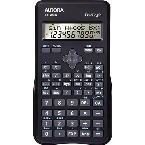 Aurora AX-582BL calculator Pocket Scientific Black