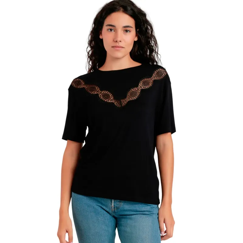 Women's T-shirt Admas Chest Lace