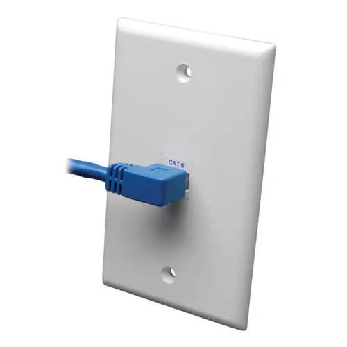 Tripp Lite N204-010-BL-LA Left-Angle Cat6 Gigabit Molded UTP Ethernet Cable (RJ45 Left-Angle M to RJ45 M) Blue 10 ft. (3.05 m)