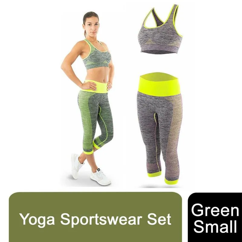 Aquarius Green Premium Comfort Sportswear Set For Women - Yoga, Gym, Running
