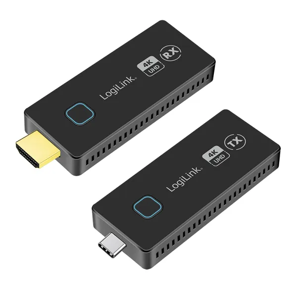 LogiLink HDW0104 AV extender AV transmitter & receiver Black