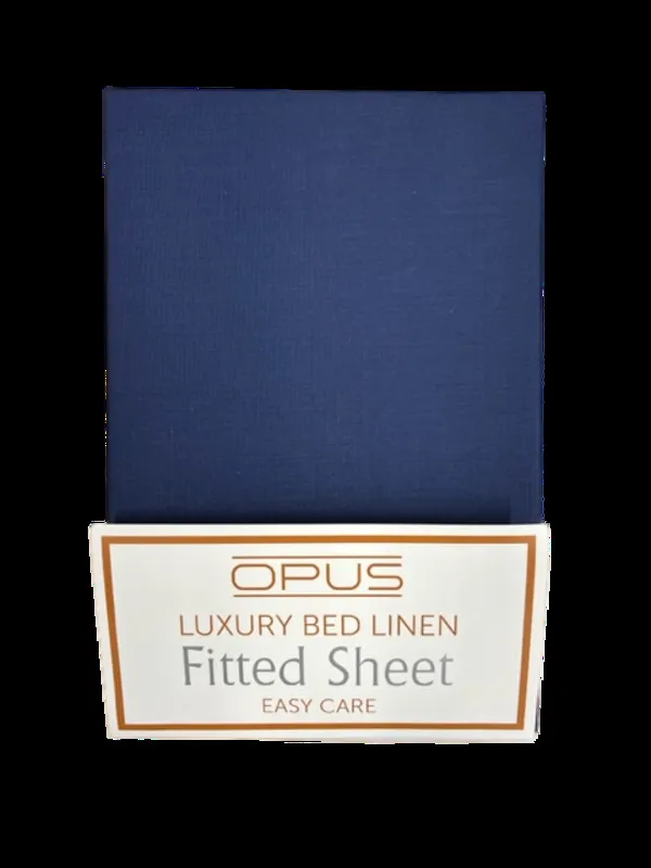 Bellissimo Home Opus Soft-touch Fitted Sheet - Single, Navy