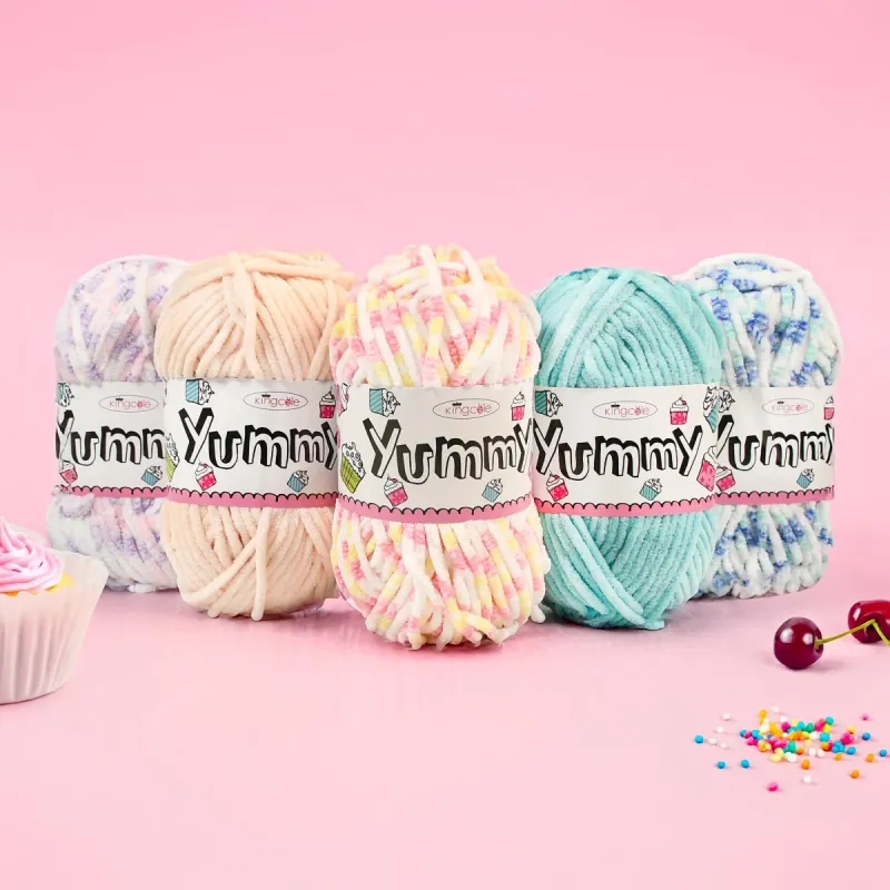 King Cole Yummy Chunky Yarn Raspberry Ripple 2213 100g