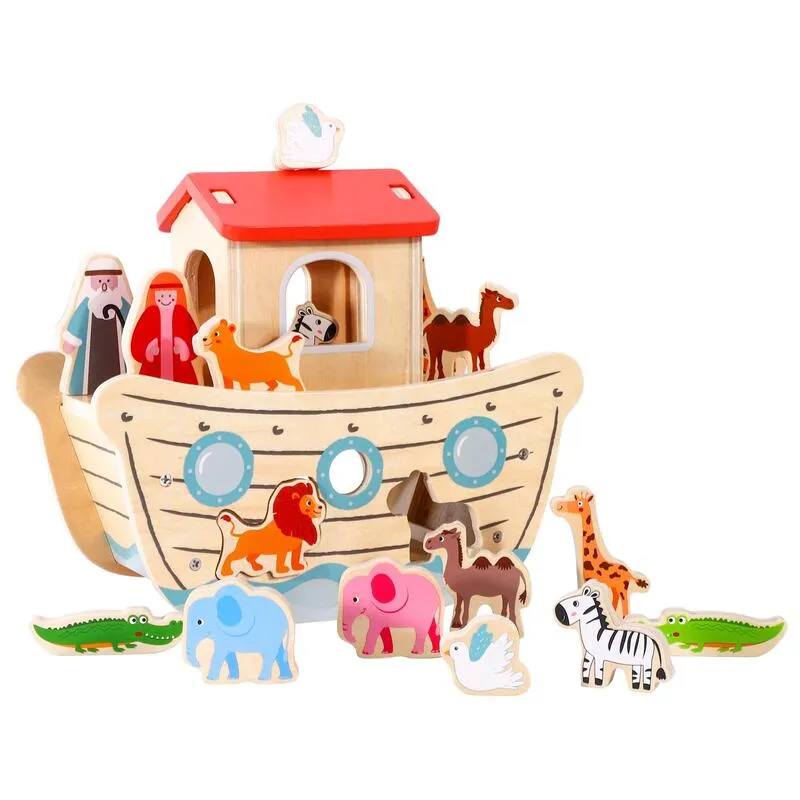 Soka Play Imagine Learn Noah's Ark Toy - Educational Wooden Ark For Imaginative Play