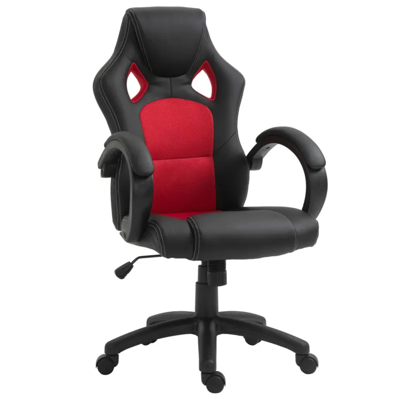 Vinsetto Ergonomic Pu Leather Executive Racing Swivel Gaming Office Computer Desk Chair - Black