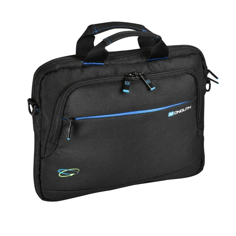 Monolith Blue Line Chrome Briefcase for Laptops up to 13.3 inch Black/Blue 2000003315