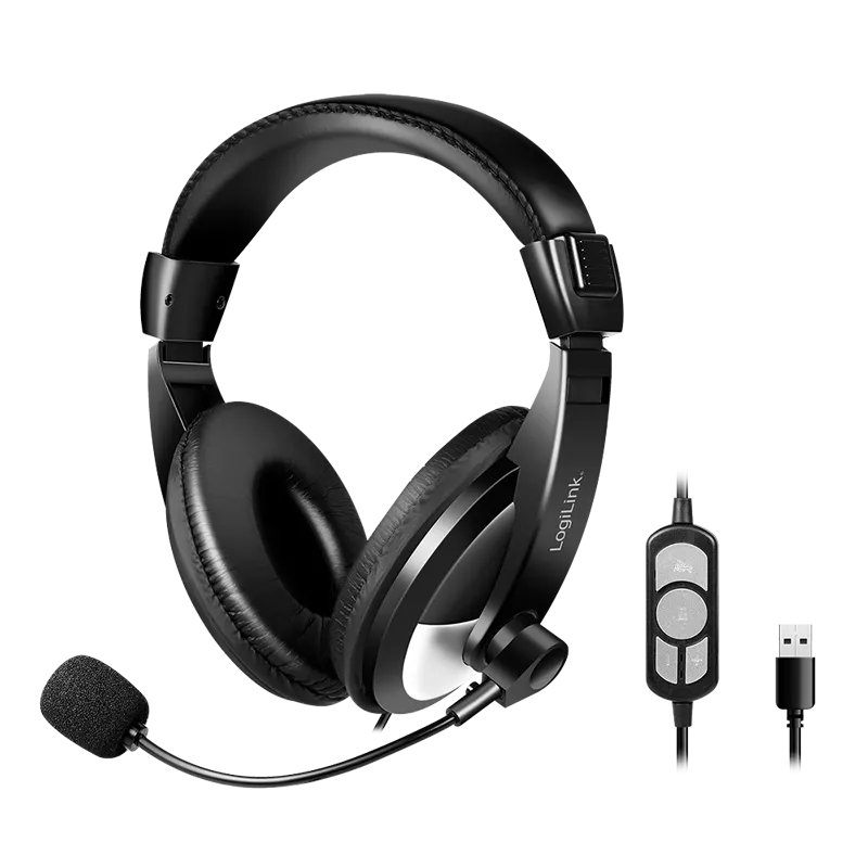 LogiLink Headset Stereo. with Microphone. USB. black