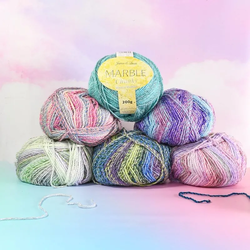 James C Brett Marble Chunky Yarn MC9 Beige Cream Mix 200g