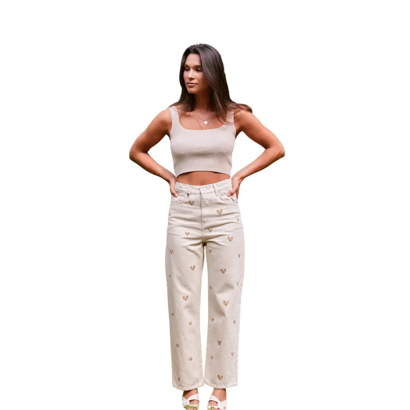 Women's jeans F.A.M. Paris Pola Embro Heart