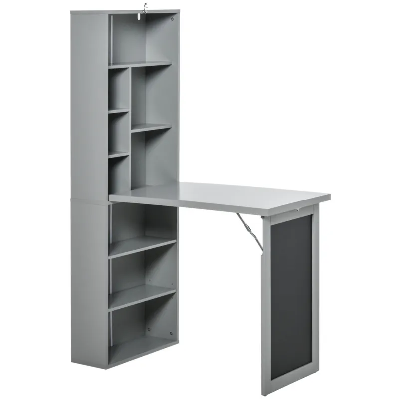 Folding Convertible Desk With Blackboard Multi-function Workstation