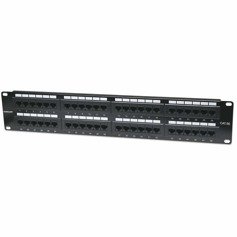 Intellinet Patch Panel Cat5e UTP 48-Port 2U Black