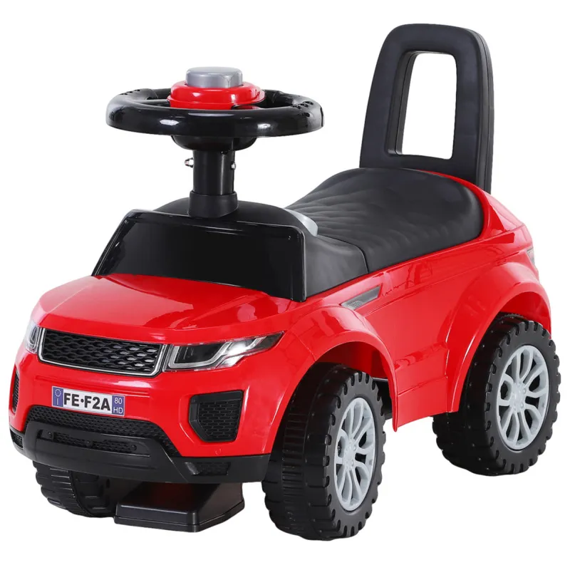 Homcom 3-in-1 Ride-on Car, Push Car, Foot-to-floor Slider - Red