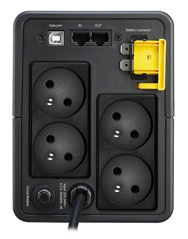 APC Back-UPS. 950VA. Tower. 230V. 4x CEE 7/5 French Schuko outlets. AV