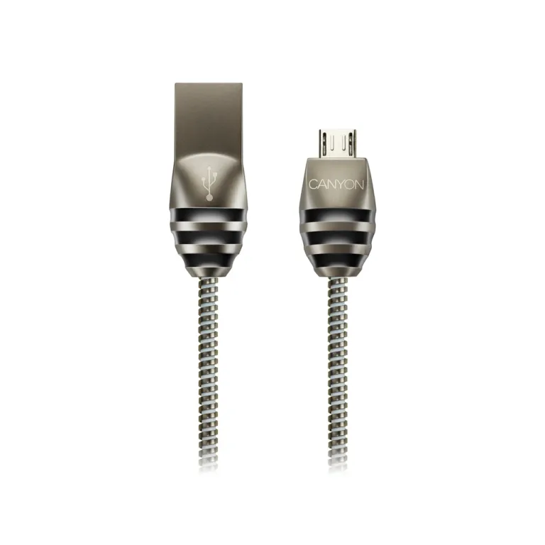 Canyon CNS-USBM5DG USB cable 1 m USB 2.0 Micro-USB A USB A Black. Grey