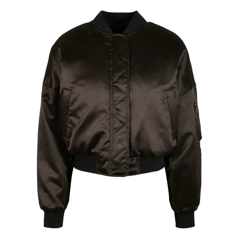 Women's bomber large sizes Urban Classics oversized satin