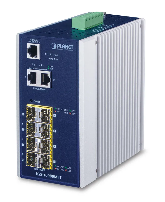 PLANET IGS-10080MFT network switch Managed Gigabit Ethernet (10/100/10