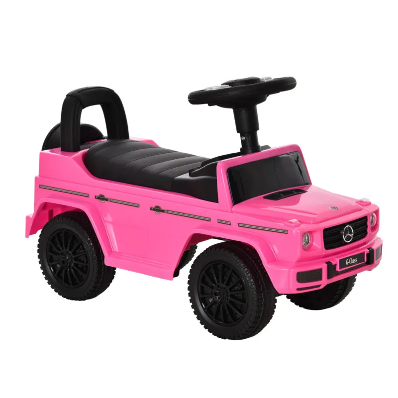 Toddler Push Car Ride-on Toy With Horn & Under-seat Storage - Pink