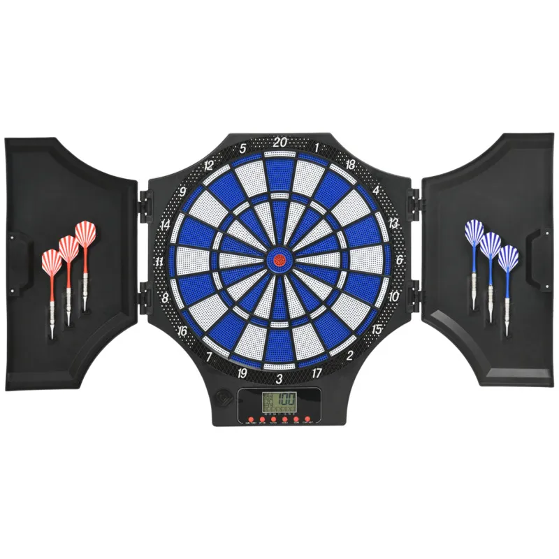 Sportnow Electronic Dartboard Set With Cabinet, 31 Games, 8 Players