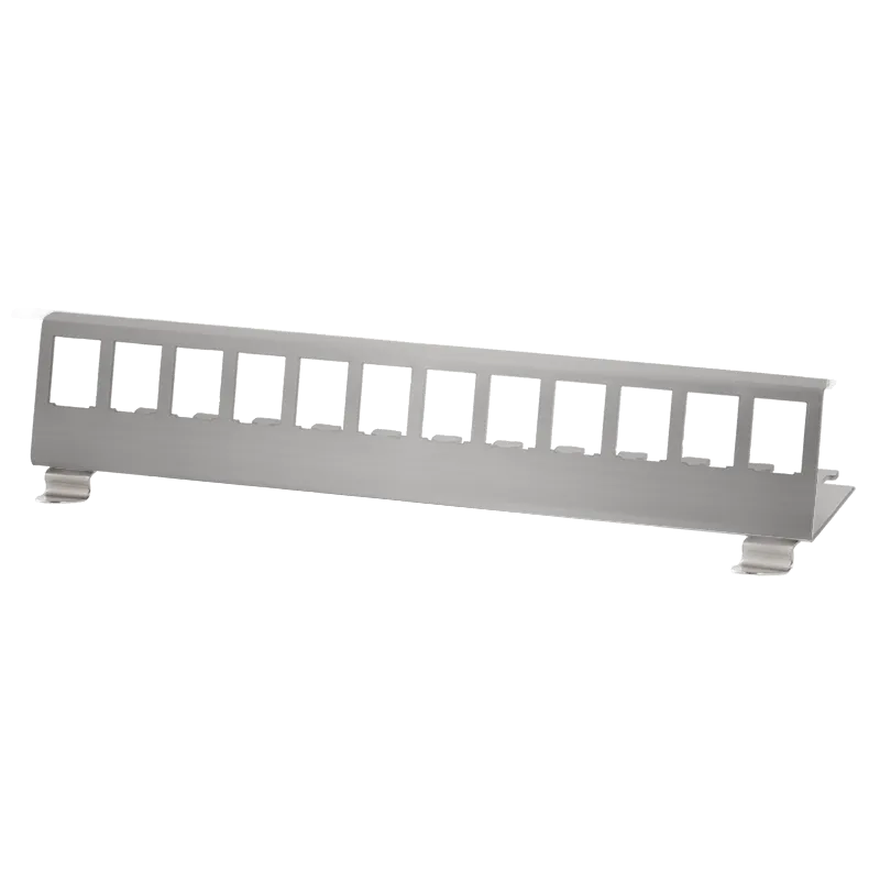 LogiLink DIN rail holder for 12 keystone modules. stainless steel