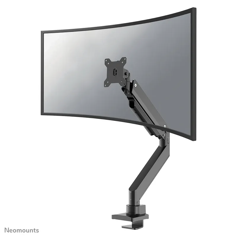 Neomounts NM-D775BLACKPLUS 10-49" Gas Spring Topfix 180°-Stop Desk Mount Single Monitor Arm - Black