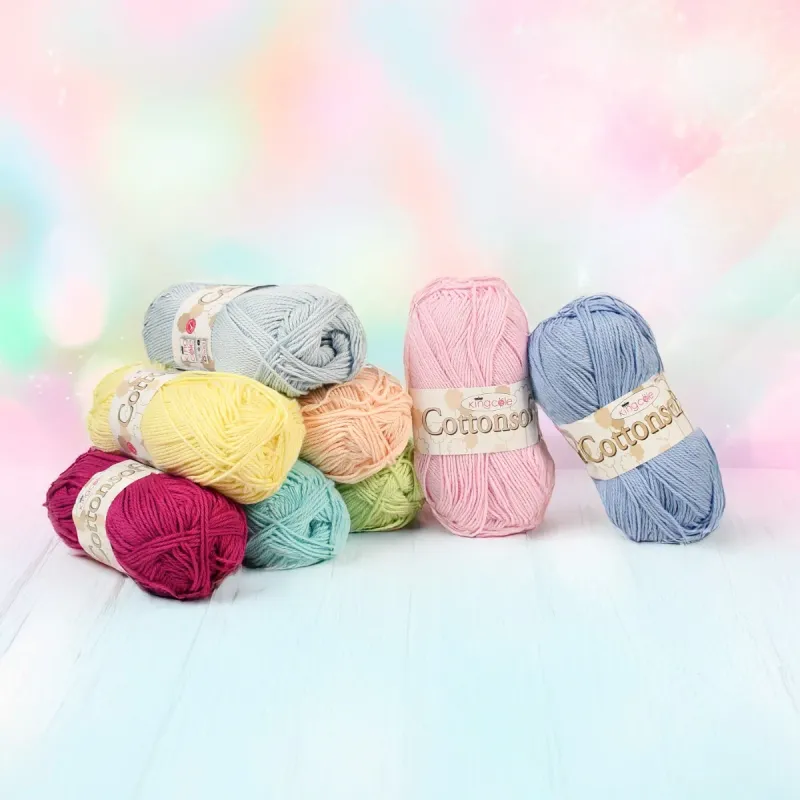 King Cole Cottonsoft DK Yarn Apricot 1850 100g