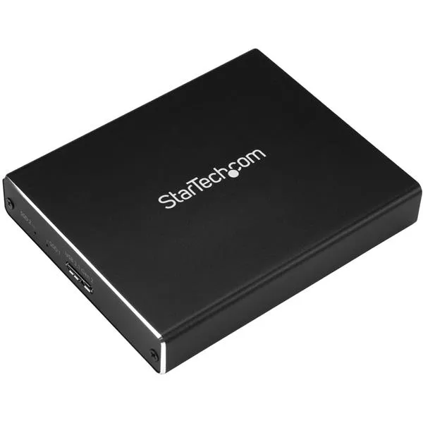 StarTech.com Dual-Slot Drive Enclosure for M.2 SATA SSDs - USB 3.1 (10