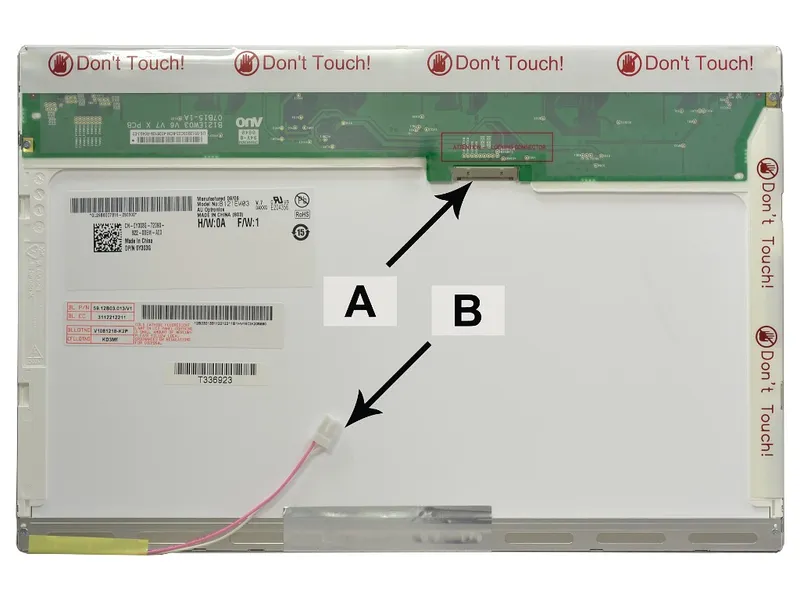 2-Power 12.1 WXGA 1280x800 CCFL1 Glossy Screen - replaces LTN121AT02