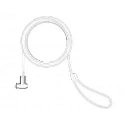 Compulocks T-bar Security Keyed Cable Lock White