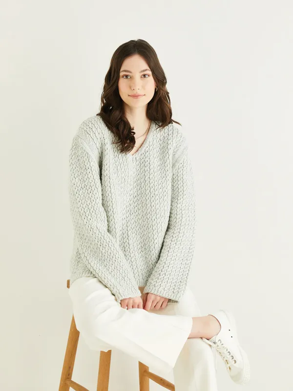 Hayfield Bonus Aran With Wool Ladies Sweater Pattern 10323 81cm-137cm