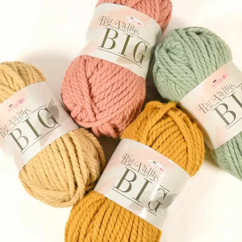 King Cole Big Value BIG Super Chunky Yarn 4431 Cream 250g