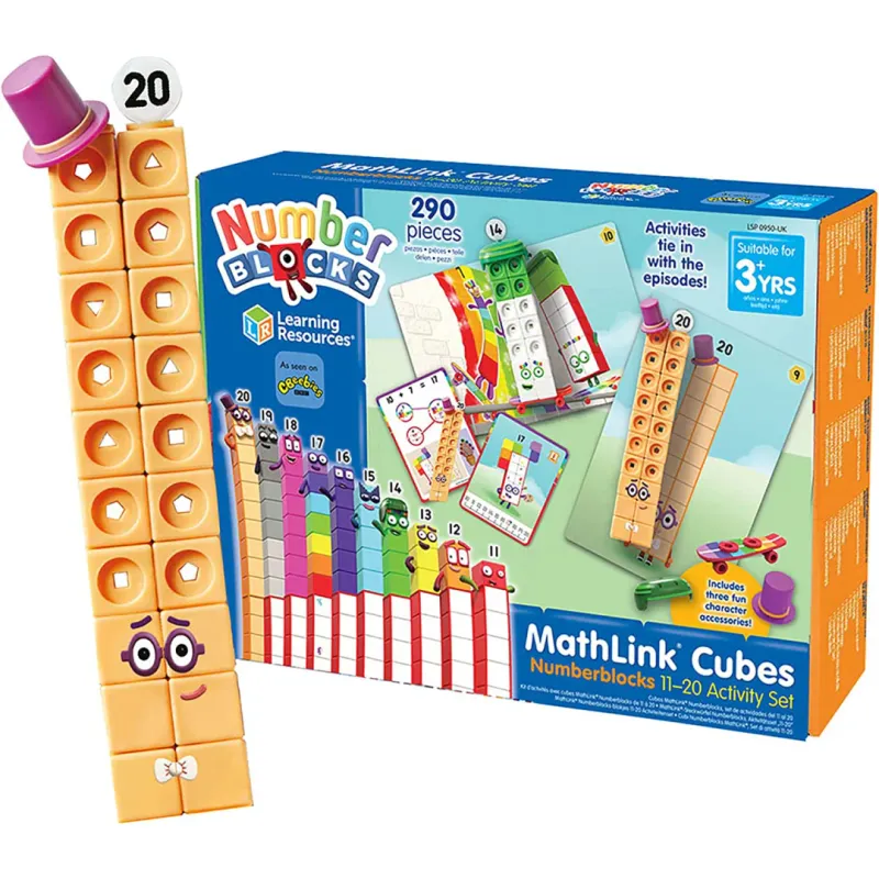 Learning Resources Mathlink Cubes 11-20 Number Blocks Activity Set