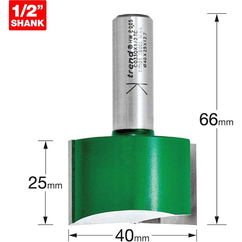 Trend CRAFTPRO Two Flute Straight Router Cutter