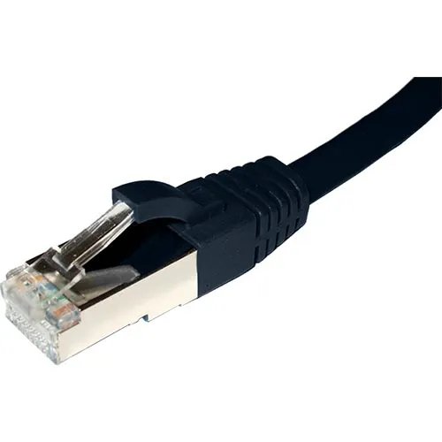 Cablenet 20m Cat6a RJ45 Black F/FTP PE External Flush Moulded Solid Patch Lead