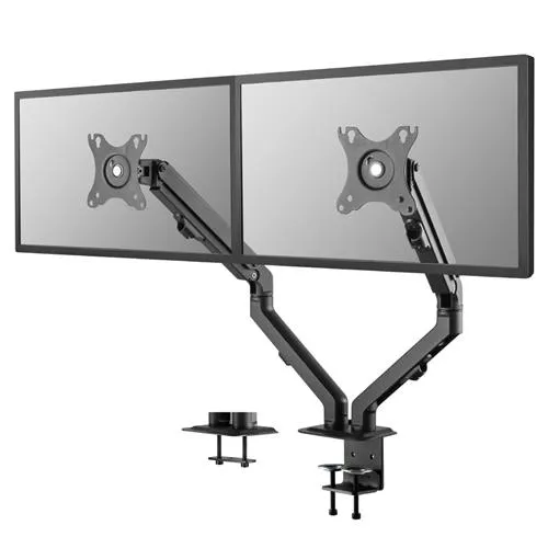 Neomounts FPMA-D650DBLACK 17-27" Coil Spring Full Motion Desk Mount Dual Monitor Arm - Black