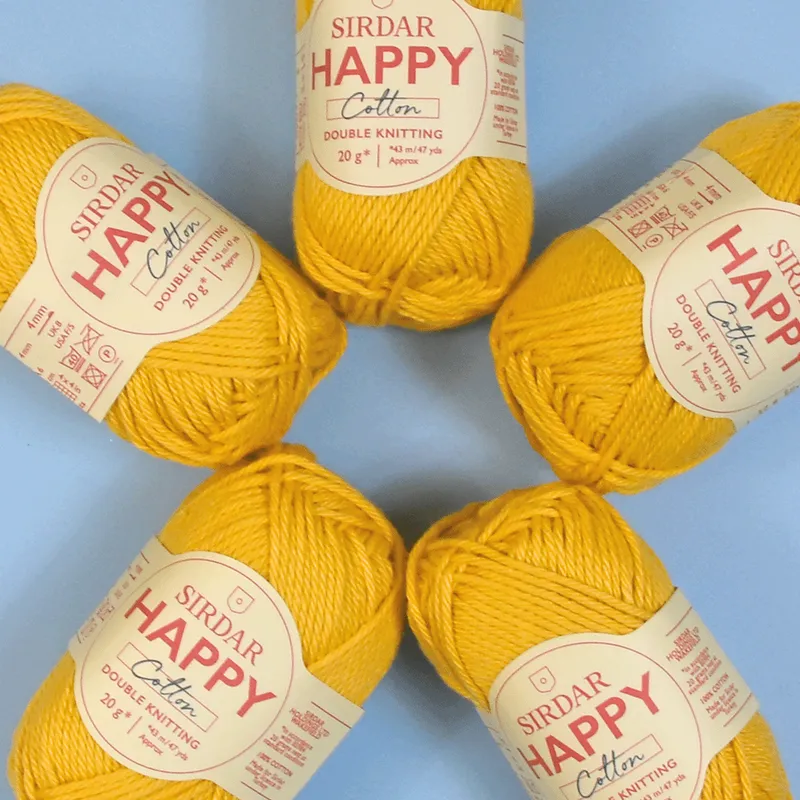 Sirdar Happy Cotton DK Value Pack - 5 x 20g Balls Giggle 795