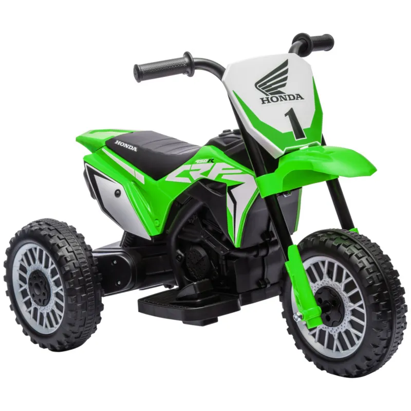 Homcom Honda Crf450rl Licensed 6v Kids Electric Motorbike With Horn - Green