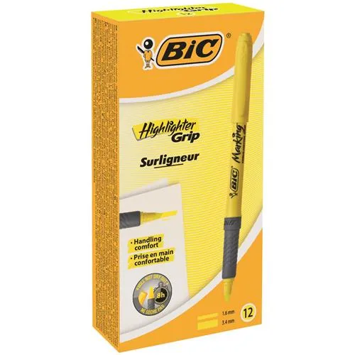 BIC 811935 marker 12 pc(s) Chisel tip Yellow