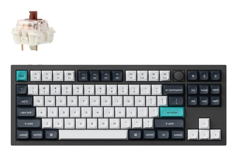 Keychron Q3 Max Wired & Wireless USB + RF Wireless + Bluetooth Mechanical QWERTY RGB LED Black White