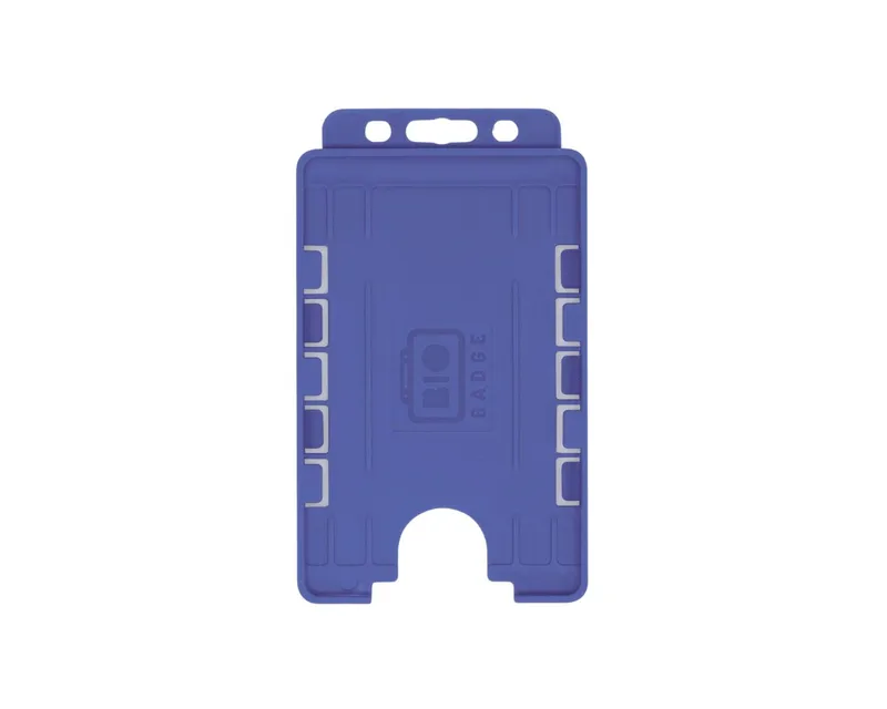BioBadge Mid Blue Dual-Sided BIOBADGE Open Faced ID Card Holders - Por