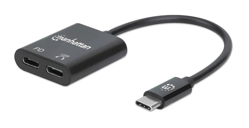 Manhattan USB-C to USB-C Audio Adapter and USB-C (inc Power Delivery).