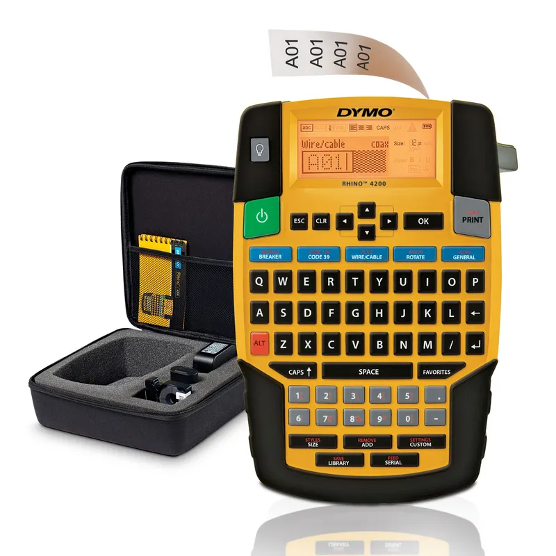 DYMO Rhino 4200 Industrial Label Maker Kit Case | QWERTY Keyboard &amp