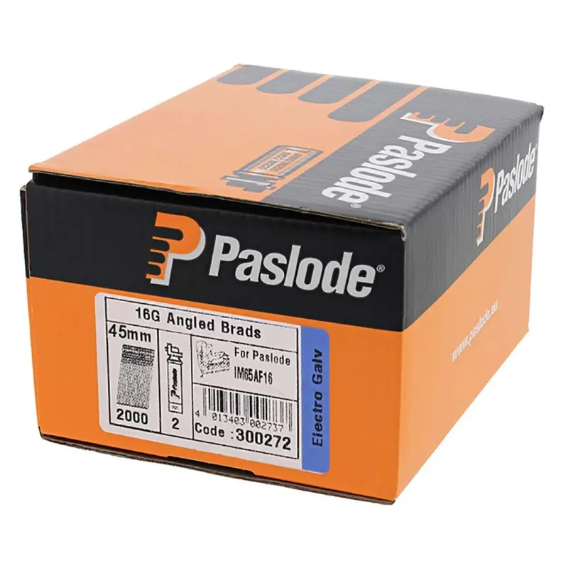 Paslode 300272 Galvanised Angled Brad Fuel Pack F16 x 45mm