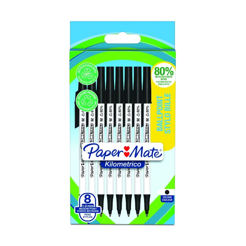 Papermate E KILOMETRICO BALLPT BLK P8