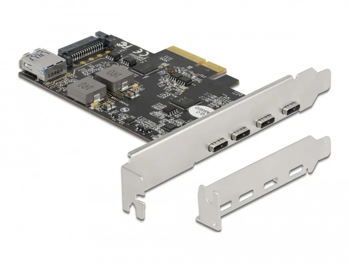 DeLOCK PCI Express x4 Card to 4 x USB Type-C + 1 x USB Type-A - SuperS