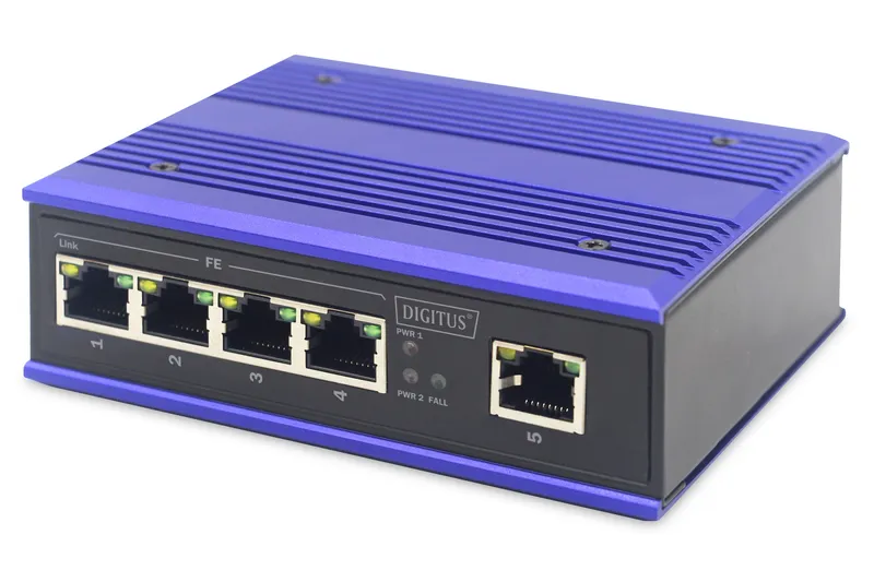 Digitus 4 port Fast Ethernet network switch. industrial. unmanaged. 1