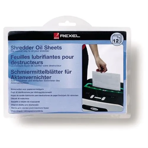 Rexel Shredder Oil Sheets (pack of 12)