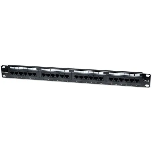 Intellinet Patch Panel Cat6 UTP 24-Port 1U Black