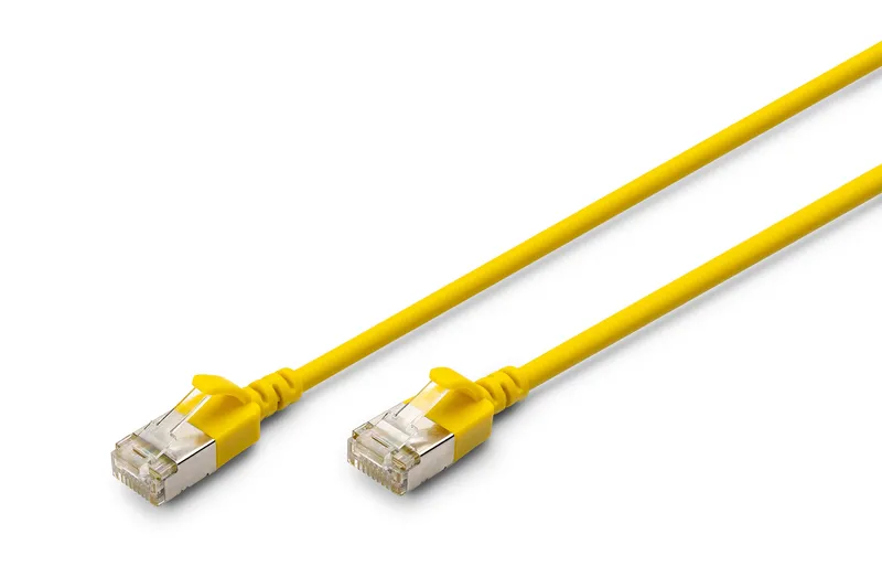 Digitus CAT 6A F-FTP Slim patch cord. 0.3m. yellow