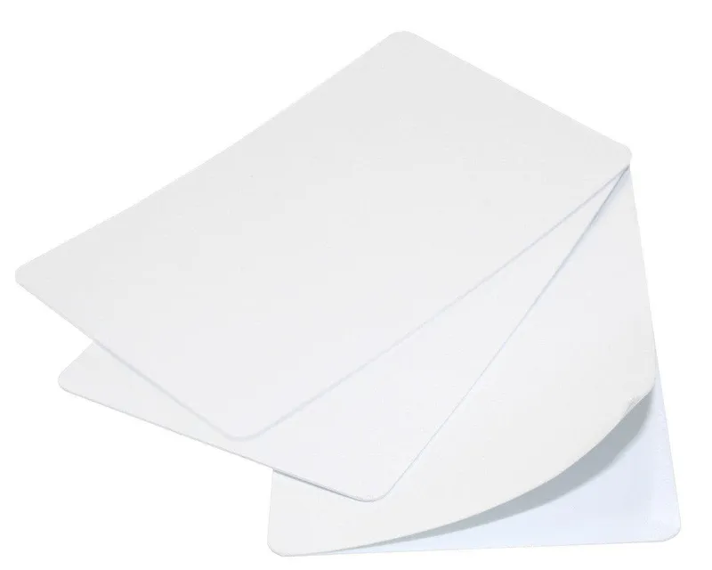Digital ID Blank White Self-Adhesive 320-Micron Plastic Cards (Pack of